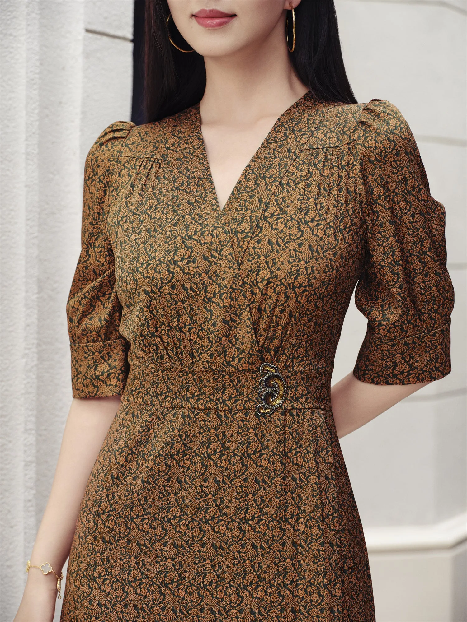 YAYING One-Piece Tea-Length Dress