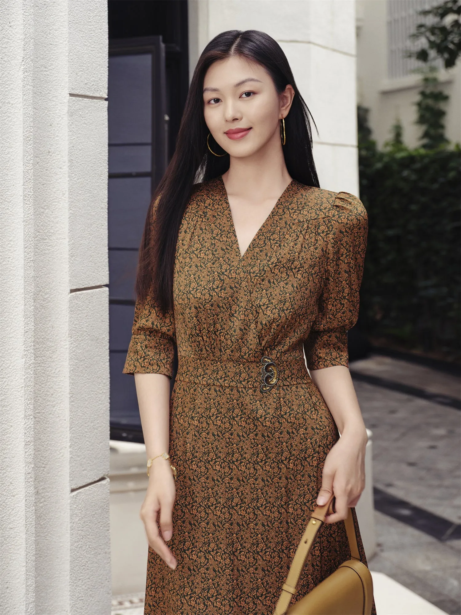 YAYING One-Piece Tea-Length Dress
