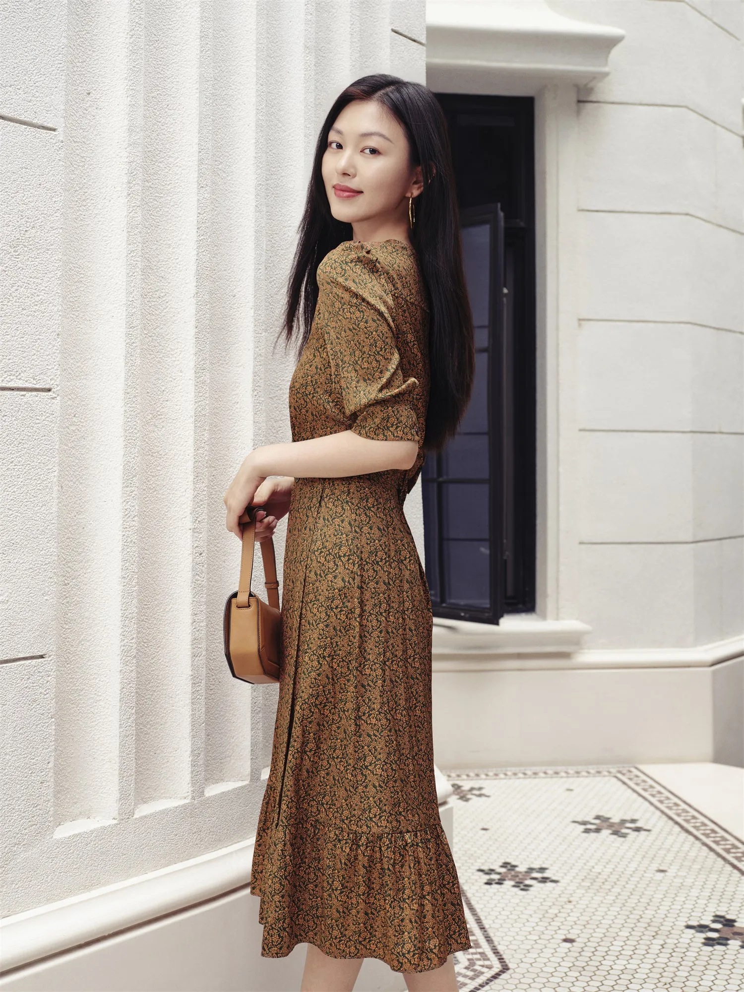 YAYING One-Piece Tea-Length Dress